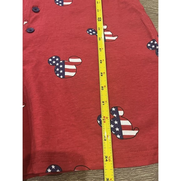 Disney Men's Red Mickey Mouse Americana Pajama Romper Mens small pajamas 1222 - Picture 11 of 11